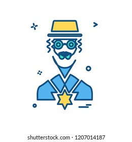 jewish icon design vector 