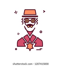 jewish icon design vector 