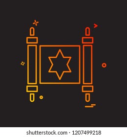Jewish icon design vector
