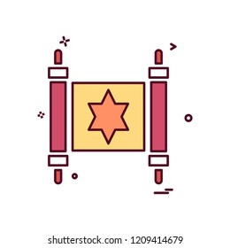 Jewish icon design vector