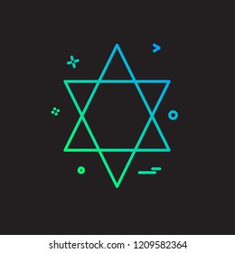 Jewish icon design vector