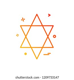 Jewish icon design vector