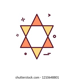 Jewish icon design vector