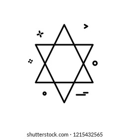 Jewish icon design vector