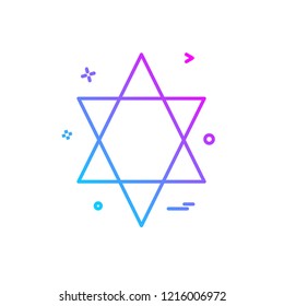 Jewish icon design vector