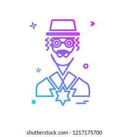 jewish icon design vector 
