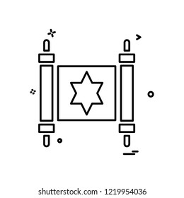 Jewish icon design vector