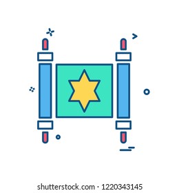 Jewish icon design vector