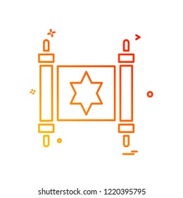 Jewish icon design vector