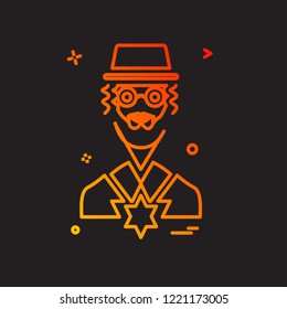 jewish icon design vector 