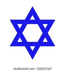 Jewish icon. Judaism. Star of David. Vector.