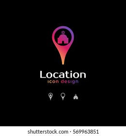 Jewish icon. location icon for map