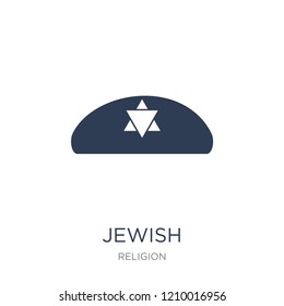 Jewish icon. Trendy flat vector Jewish icon on white background from Religion collection, vector illustration can be use for web and mobile, eps10