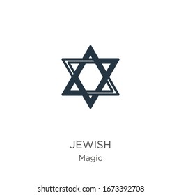 Jewish icon vector. Trendy flat jewish icon from magic collection isolated on white background. Vector illustration can be used for web and mobile graphic design, logo, eps10