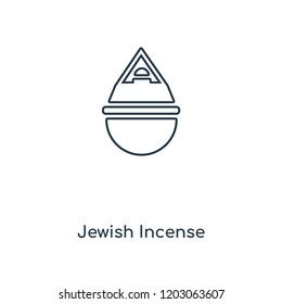 Jewish Incense concept line icon. Linear Jewish Incense concept outline symbol design. This simple element illustration can be used for web and mobile UI/UX.
