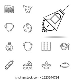Jewish incense icon. Judaism icons universal set for web and mobile