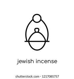 Jewish Incense icon. Trendy modern flat linear vector Jewish Incense icon on white background from thin line Religion collection, editable outline stroke vector illustration