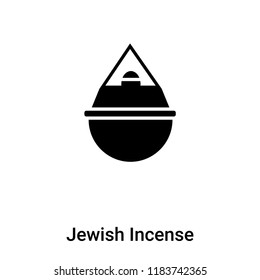 Jewish Incense icon vector isolated on white background, logo concept of Jewish Incense sign on transparent background, filled black symbol