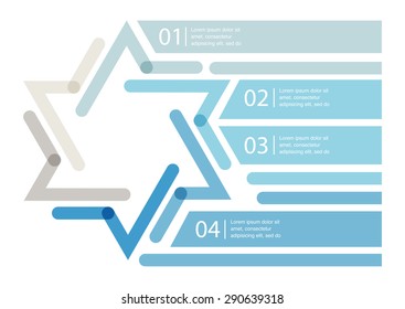 Jewish Infographics With David Star. Vector Illustration