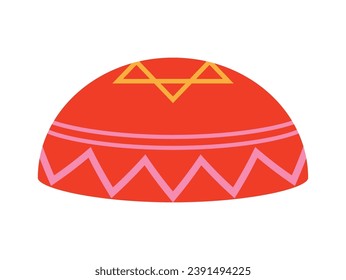 jewish kippah design illustration isolated