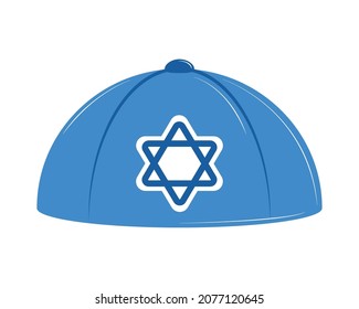 Jewish Kippah With Star Icon