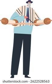 Homem judeu lendo o pergaminho da Torá