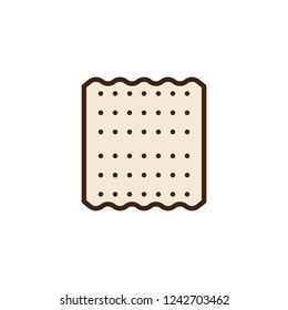 Jewish Matzah filled outline icon, line vector sign, linear colorful pictogram isolated on white. Passover bread symbol, logo illustration. Pixel perfect vector graphics