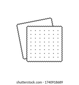 Jewish Matzah or matzo vector icon symbol isolated on white background