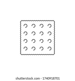 Jewish Matzah or matzo vector icon symbol isolated on white background