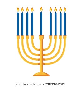 jewish menorah illustration design vector