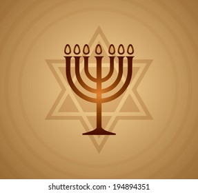 Jewish Menorah vector.
