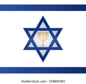 Jewish Menorah vector.
