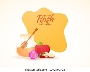 Jewish New Year, Rosh Hashanah Festival Background. 