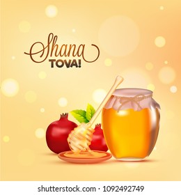 Jüdisches Neujahr, Rosh Hashanah Festival Hintergrund. 