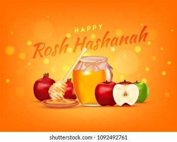 Jüdisches Neujahr, Rosh Hashanah Festival Hintergrund. 