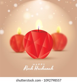 Jewish New Year, Rosh Hashanah Festival Background. 