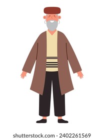 jewish old man vector isolated