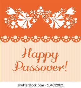 Jewish passover holiday greeting card design. Vector illustration