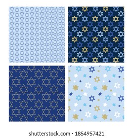 Jewish pattern with traditional David stars. Perfect for wallpapers, gift papers, patterns fills, textile, web page background, Jewish greeting cards. vector illustration