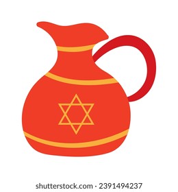 jewish pitcher with star illustration