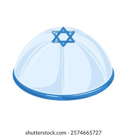 jewish religion kippah isolated design