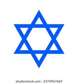The Jewish religion symbol vector icon.