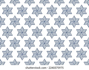 Jewish seamless pattern with intertwined line Hebrew star vector illustration