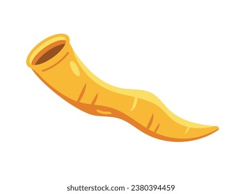 jewish shofar isolated illustration vector