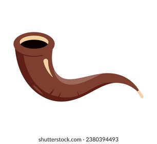 jewish shofar traditional illustration vector