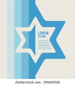 Jewish sign  magen david   star.  vector illustration