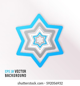 Jewish sign magen david star background. vector illustration