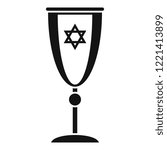 Jewish silver cup icon. Simple illustration of jewish silver cup vector icon for web design isolated on white background