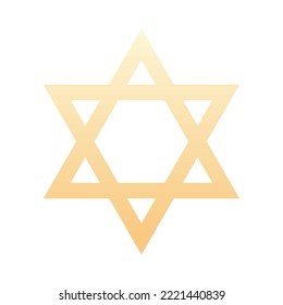 Jewish Star of David icon isolated style