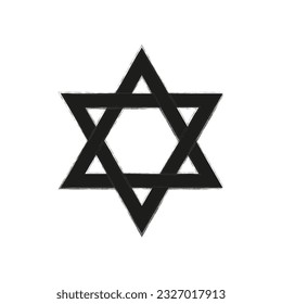 Jewish Star of David. Six Pointed Star. Vector illustration. stock image.